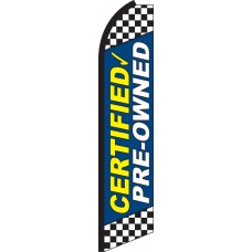 Certified Pre-Owned Blue Swooper Feather Flag