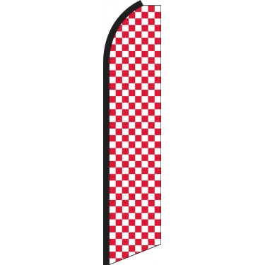 Checkered Red/White Swooper Feather Flag
