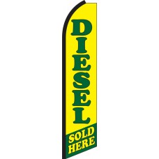 Diesel Sold Here Swooper Feather Flag