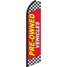 Pre-Owned Vehicles Red Swooper Feather Flag