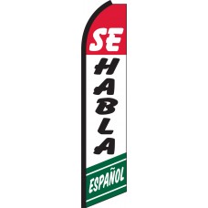 Se Habla Espanol Swooper Feather Flag