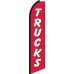 Trucks (Red & White) Swooper Feather Flag