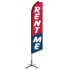 Rent Me Swooper Feather Flag