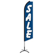 Sale (Blue & White) Swooper Feather Flag