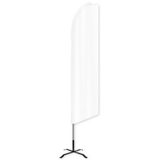 Solid White Swooper Feather Flag