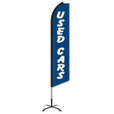 Used Cars (Blue & White) Swooper Feather Flag