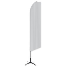 Solid Silver Swooper Feather Flag