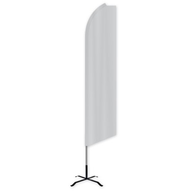 Solid Silver Swooper Feather Flag