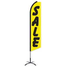 Sale (Yellow & Black) Swooper Feather Flag