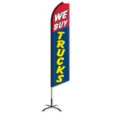 We Buy Trucks Swooper Feather Flag