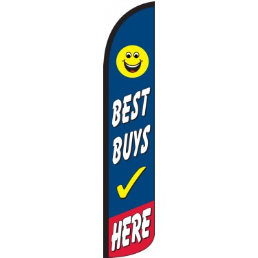 Best Buys Here Wind-Free Feather Flag
