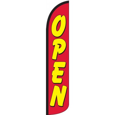 Open (Red & Yellow) Wind-Free Feather Flag