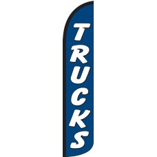 Trucks (Blue & White) Wind-Free Feather Flag