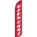Used Cars (Red & White) Wind-Free Feather Flag