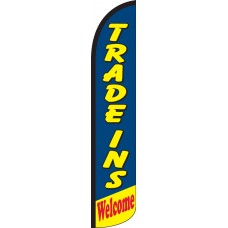 Trade-Ins Welcome Wind-Free Feather Flag
