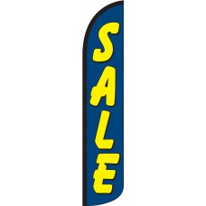 Sale (Blue & Yellow) Wind-Free Feather Flag