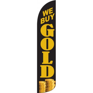 We Buy Gold Wind-Free Feather Flag