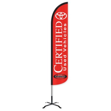 Toyota Certified Used Vehicles Wind-Free Feather Flag