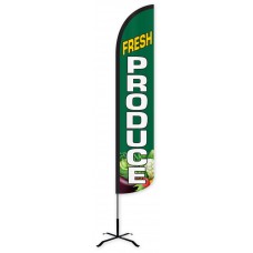 Fresh Produce Wind-Free Feather Flag