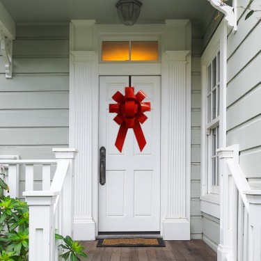 Big 22" Front Door Bow For House - Red